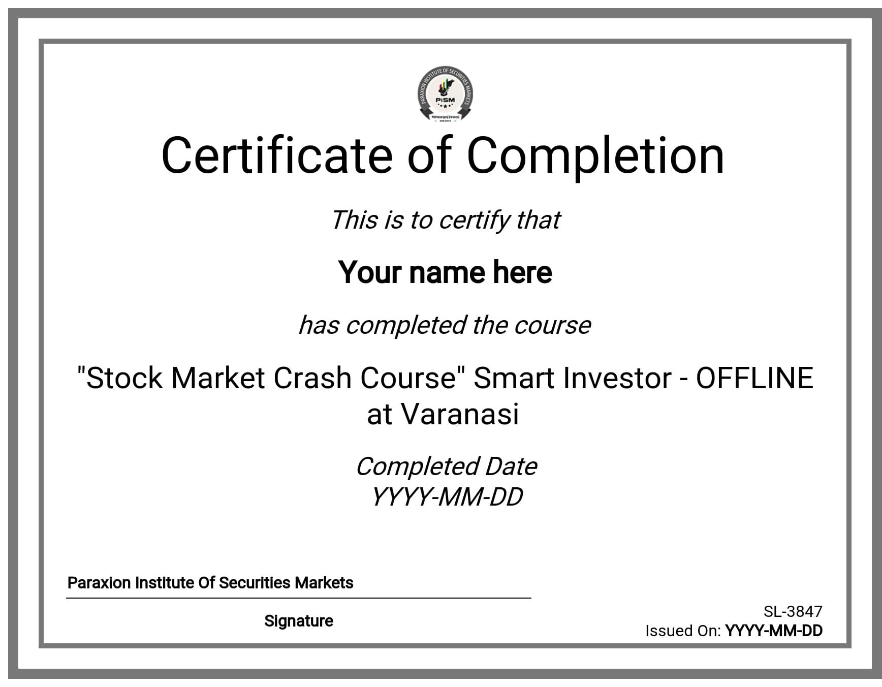 Course Certificate